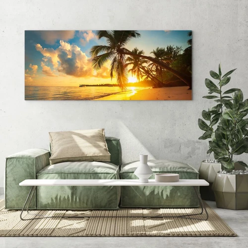 Obraz na skle - Karibský sen - 100x40 cm