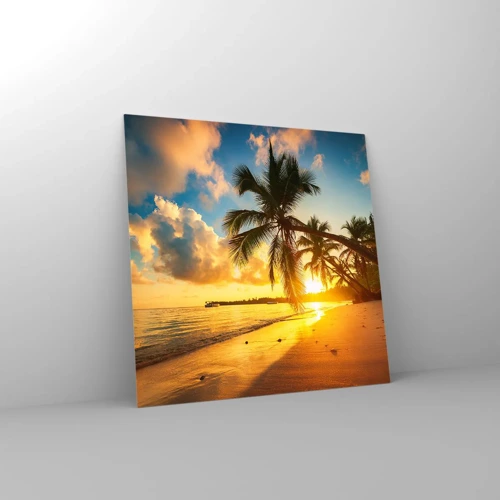 Obraz na skle - Karibský sen - 30x30 cm