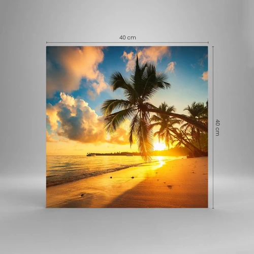 Obraz na skle - Karibský sen - 40x40 cm