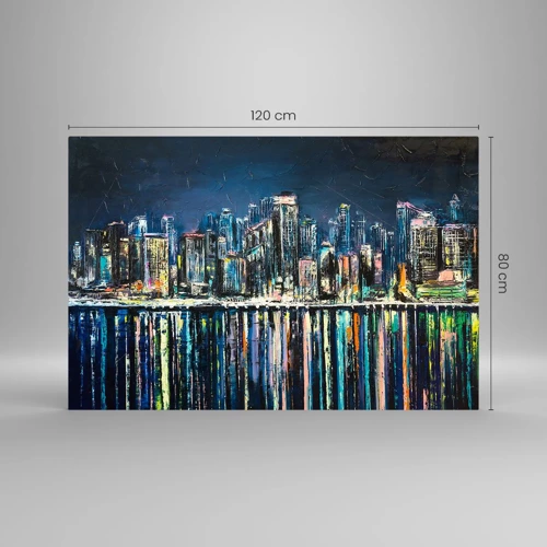 Obraz na skle - Kaskáda svetiel - 120x80 cm