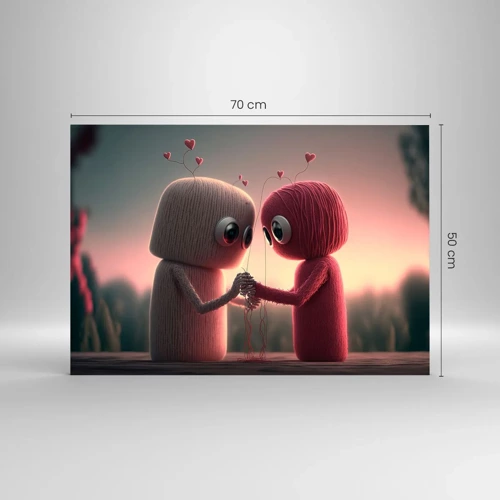 Obraz na skle - Každý môže milovať - 70x50 cm