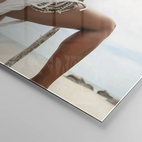 Obraz na skle - Kňažka slnka - 30x30 cm