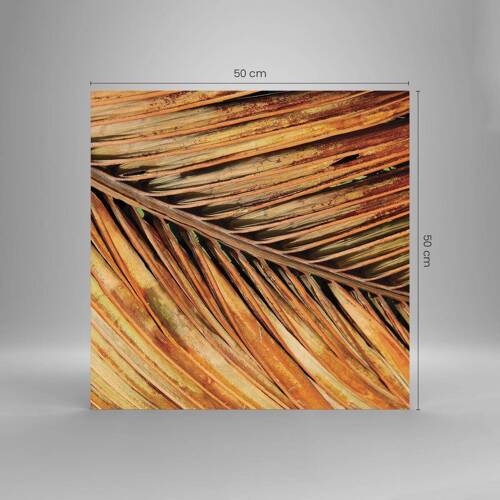Obraz na skle - Kokosové zlato - 50x50 cm