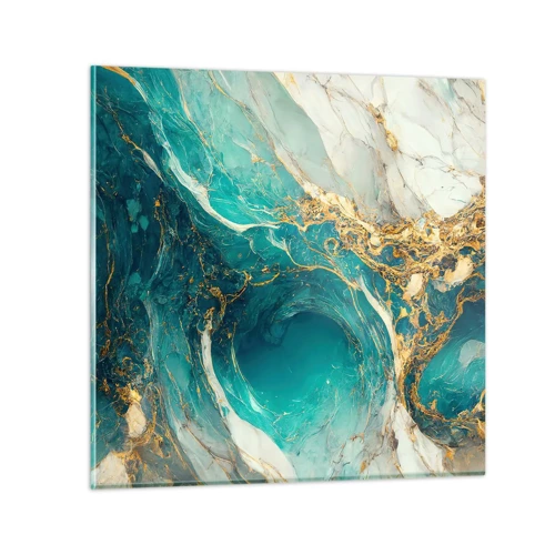 Obraz na skle - Kompozícia so zlatými žilami - 30x30 cm