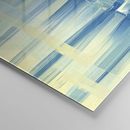 Obraz na skle - Kompozícia v tyrkyse - 120x80 cm