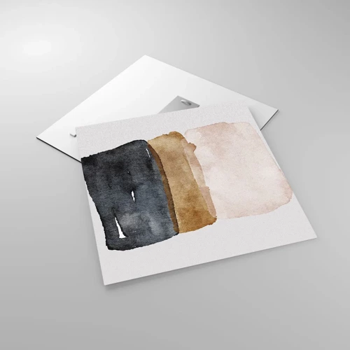 Obraz na skle - Kompozícia zemitých farieb - 50x50 cm