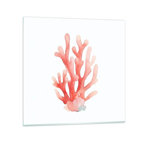 Obraz na skle - Koralový koral - 40x40 cm