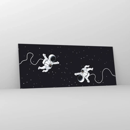 Obraz na skle - Kozmický tanec - 100x40 cm