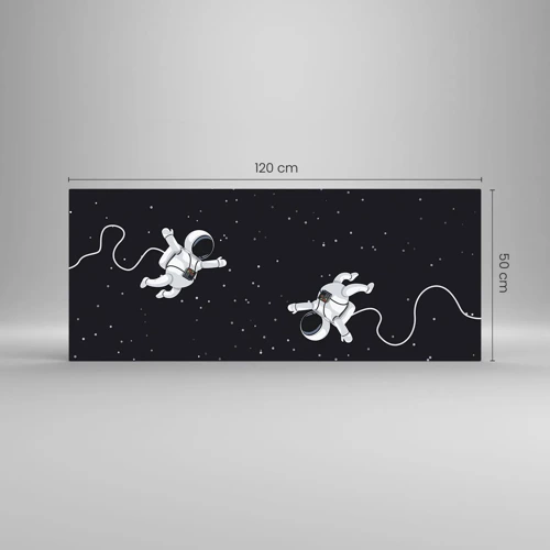 Obraz na skle - Kozmický tanec - 120x50 cm