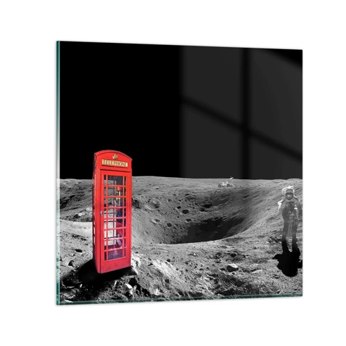 Obraz na skle - Kozmický žart - 30x30 cm