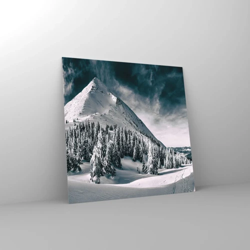 Obraz na skle - Krajina snehu a ľadu - 50x50 cm