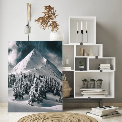 Obraz na skle - Krajina snehu a ľadu - 50x70 cm