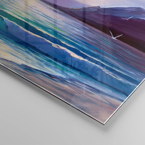 Obraz na skle - Krištáľ vody a vzduchu - 100x40 cm