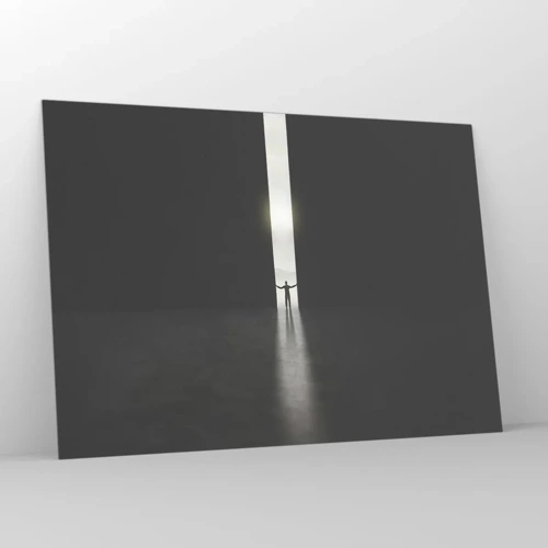 Obraz na skle - Krok k svetlej budúcnosti - 100x70 cm