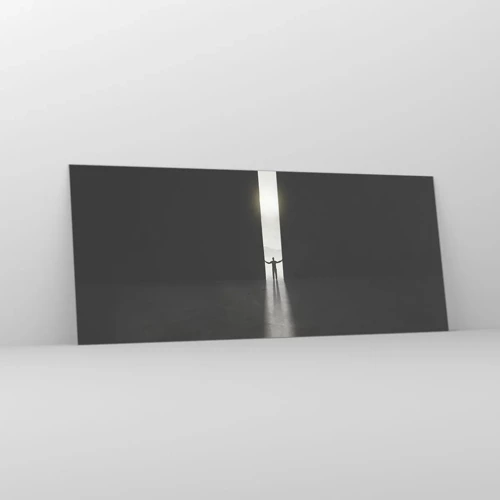 Obraz na skle - Krok k svetlej budúcnosti - 120x50 cm