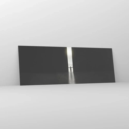 Obraz na skle - Krok k svetlej budúcnosti - 140x50 cm