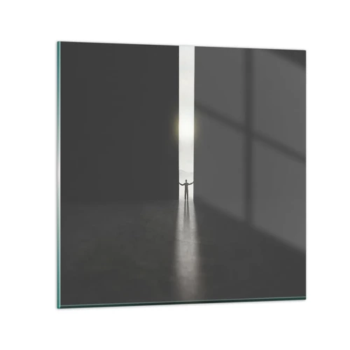 Obraz na skle - Krok k svetlej budúcnosti - 30x30 cm