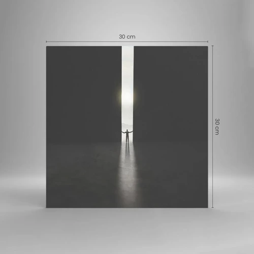 Obraz na skle - Krok k svetlej budúcnosti - 30x30 cm