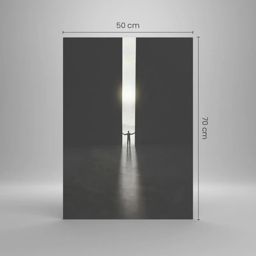 Obraz na skle - Krok k svetlej budúcnosti - 50x70 cm