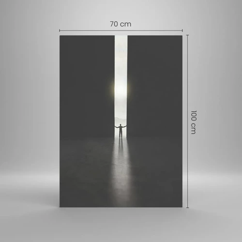 Obraz na skle - Krok k svetlej budúcnosti - 70x100 cm