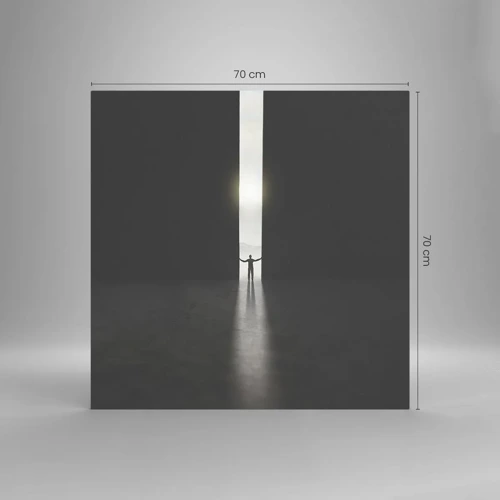 Obraz na skle - Krok k svetlej budúcnosti - 70x70 cm