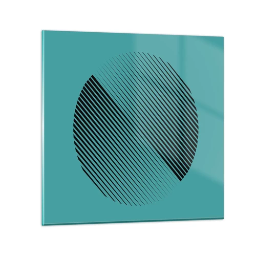 Obraz na skle - Kruh – geometrická variácia - 40x40 cm