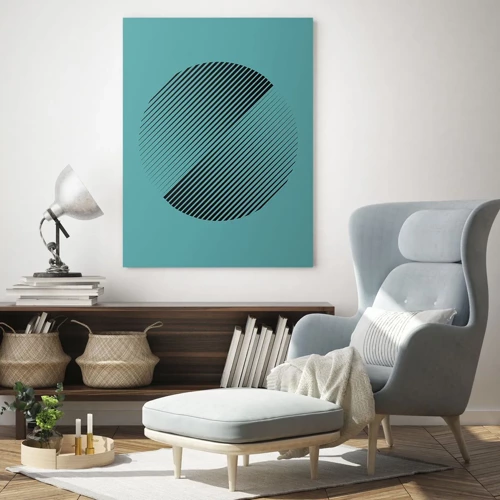 Obraz na skle - Kruh – geometrická variácia - 50x70 cm