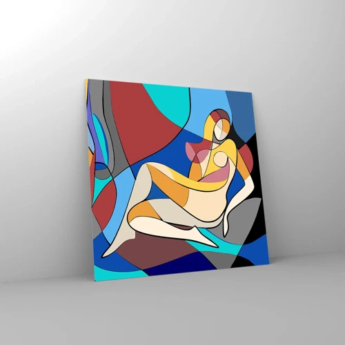 Obraz na skle - Kubistický akt - 50x50 cm