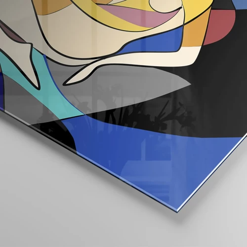 Obraz na skle - Kubistický akt - 70x50 cm