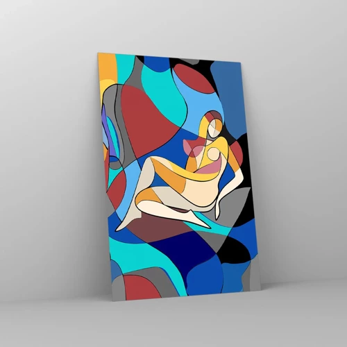 Obraz na skle - Kubistický akt - 80x120 cm