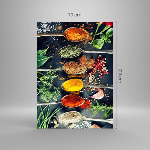 Obraz na skle - Kulinárska mágia - 70x100 cm