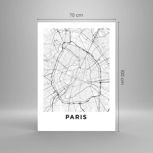 Obraz na skle - Kvet Paríža - 70x100 cm