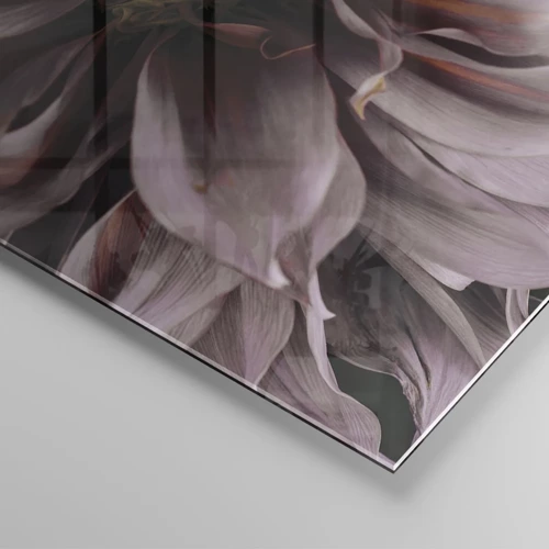 Obraz na skle - Kvetinové srdce - 120x50 cm
