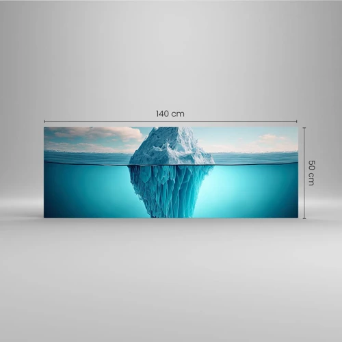 Obraz na skle - Ľadová kráľovná - 140x50 cm