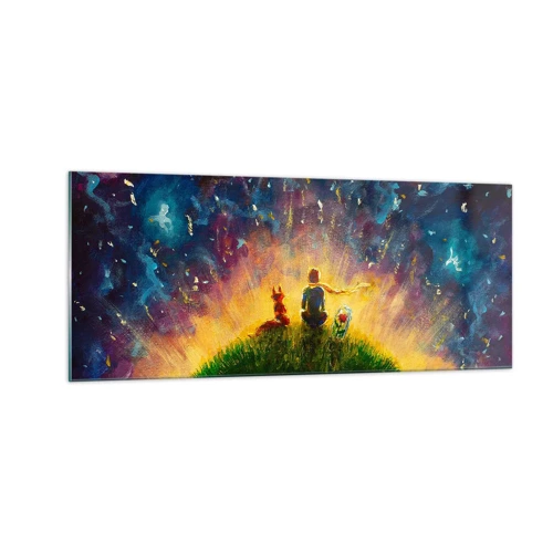 Obraz na skle - Láska a priateľstvo - celý svet - 100x40 cm