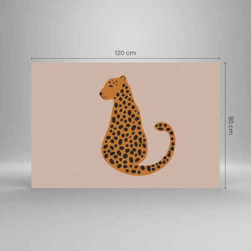 Obraz na skle - Leopardný vzor je v móde - 120x80 cm