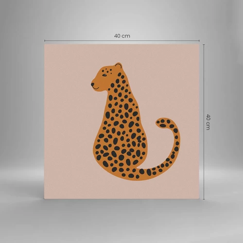 Obraz na skle - Leopardný vzor je v móde - 40x40 cm