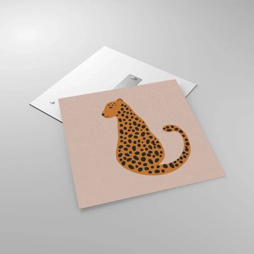 Obraz na skle - Leopardný vzor je v móde - 60x60 cm