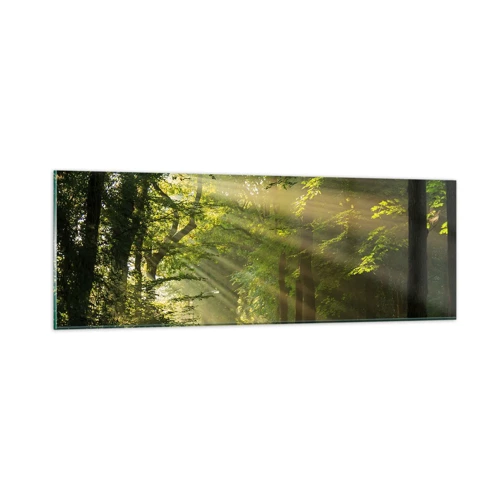 Obraz na skle - Lesný okamih - 90x30 cm