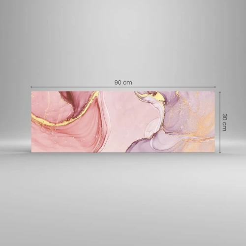 Obraz na skle - Maznanie farieb - 90x30 cm