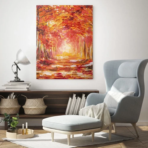 Obraz na skle - Medený les - 50x70 cm