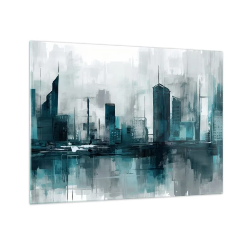 Obraz na skle - Mesto vo farbe dažďa - 70x50 cm