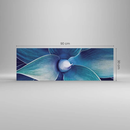 Obraz na skle - Modrastý od neba - 90x30 cm