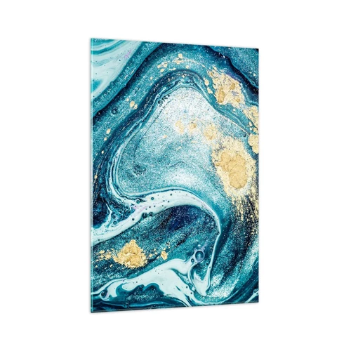 Obraz na skle - Modrý vír - 70x100 cm