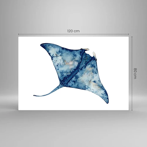Obraz na skle - Modrý život - 120x80 cm