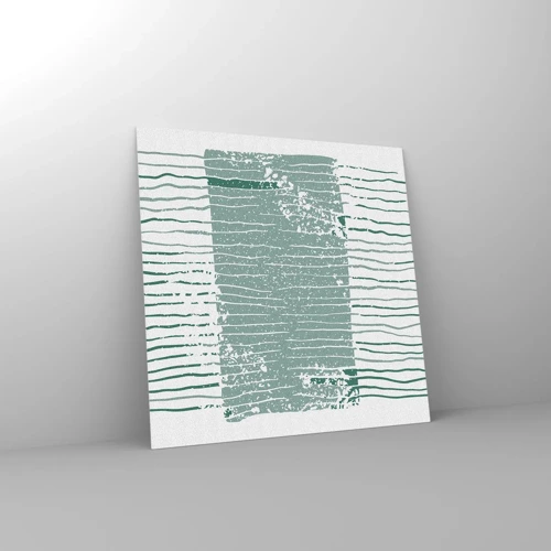 Obraz na skle - Morská abstrakcia - 40x40 cm