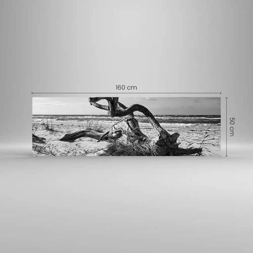 Obraz na skle - Morská socha - 160x50 cm