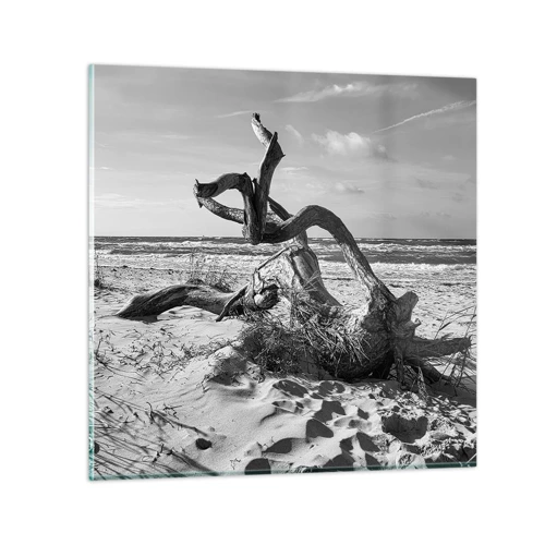 Obraz na skle - Morská socha - 60x60 cm