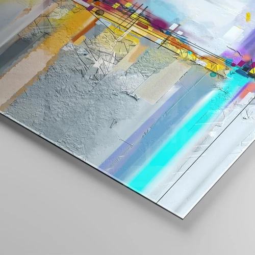 Obraz na skle - Most radosti nad riekou života - 70x70 cm