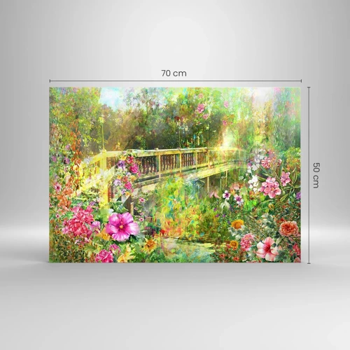 Obraz na skle - Mostík jarného vzdychania - 70x50 cm